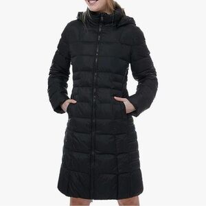Women's Black Hooded Puffer Coat